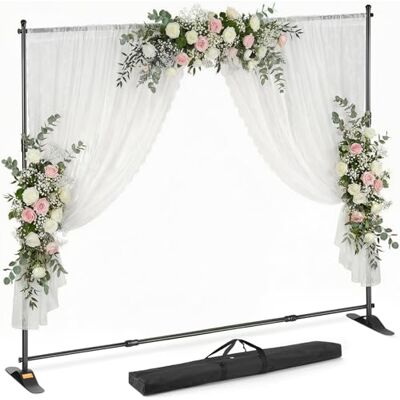 Supporto Banner MOPHORN VEVOR 10`8` Kit per Fondali Fotografici Supporto Leggero Portatile Supporto Banner MOPHORN VEVOR 10`8` Kit per Fondali Fotografici Supporto Leggero Portatile