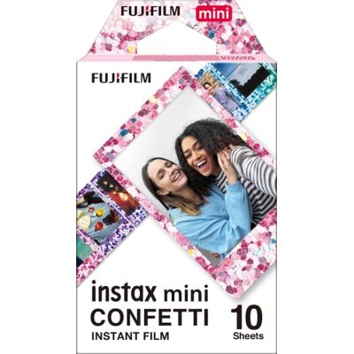 Fujifilm instax mini Film Pellicola Istantanea per Fotocamere Confeti, Formato 46x62 mm, Confezione da 10 Foto Fujifilm instax mini Film Pellicola Istantanea per Fotocamere Confeti, Formato 46x62 mm, Confezione da 10 Foto