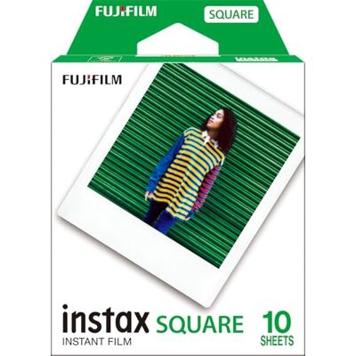 instax SQUARE FILM EU 10/PK Confezione da 10 Foto, Bordo Bianco, 10 colpi instax SQUARE FILM EU 10/PK Confezione da 10 Foto, Bordo Bianco, 10 colpi
