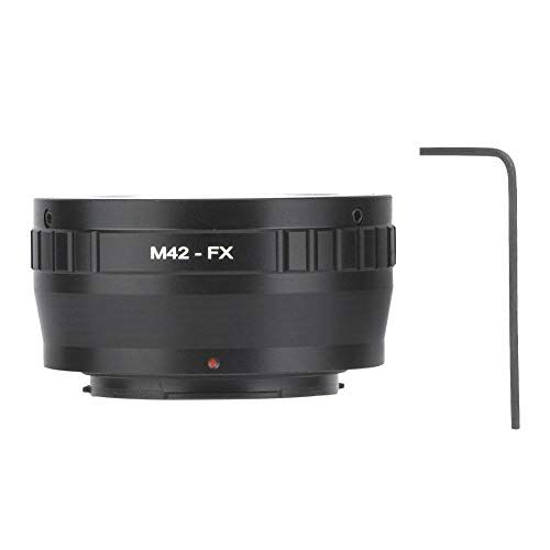 Bewinner Convertitore ad anello per fotocamera, adattatore adattatore per obiettivo in metallo M42-FX Anello per obiettivo con attacco M42 per fotocamera mirrorless Fujifilm FX, dimensioni compatte e facile da