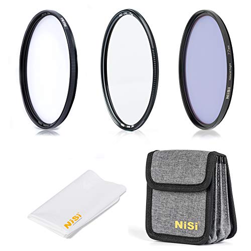 NiSi 77mm Circular Filter Advance Kit, Including HUC UV Filter, HUC CPL, Natural Night Filter and Filter Pouch