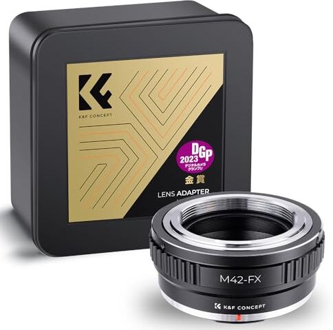 K&F Concept -Manuale Adattatore di Montaggio Lente :Compatibile con Lente M42 a Corpo Fotocamera Fujifilm X