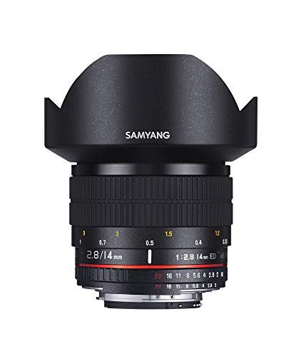 Samyang Obiettivo AE 14 mm f/2.8 ED IF UMC Aspherical grandangolare per fotocamere digitali Nikon F colore: Nero