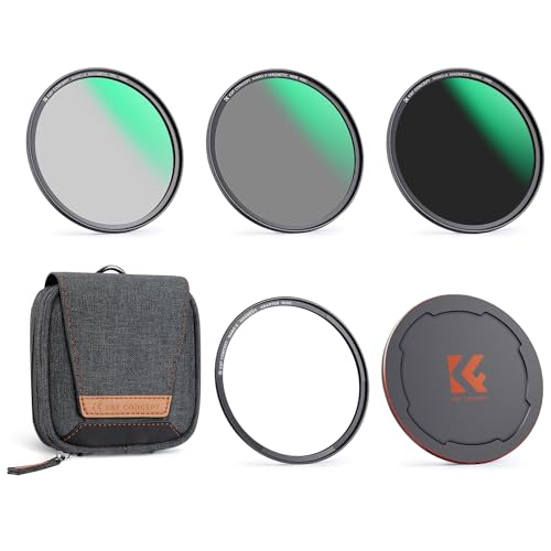 K&F Concept Kit di Filtri Magnetici Nano-X Serie 49mm Magnetic Filter Quick Swap System Filtro Polarizzatore (CPL),ND8, ND64, Anelli Adattatori Magnetici,Tappo Obiettivi Magnetico, Custodia per Filtro