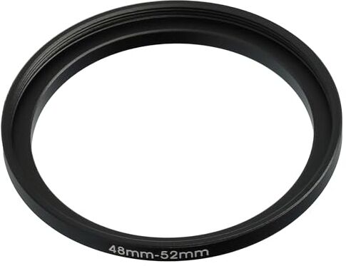 vhbw anello adattatore step-up da 48 mm a 52 mm compatibile con obiettivo fotocamera Adattatore filtro, metallo, nero