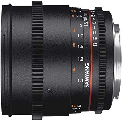 Samyang 7815 Obiettivo VDSLR II per Nikon DSLR Camera, 85mm, T1.5, Nero