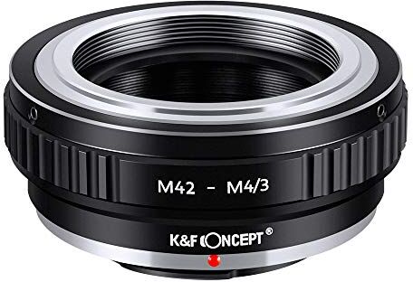 K&F Concept Anello Adattatore per Obiettivo M42-M4 / 3 per Montaggio Obiettivo M42 su Fotocamera Olympus M43 E-P1 / E-P2 / E-PL1 e Panasonnic G1 / G2 / GF1 / GH1 / GH2