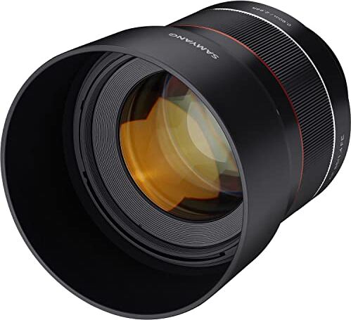 Samyang AF 85 mm / F1.4 Sony FE Obiettivo full format con messa a fuoco automatica verticale a lunghezza focale fissa da 85 mm per fotocamere con sistema mirrorless Sony Alpha