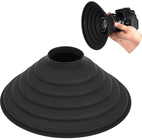 VBESTLIFE Paraluce Lente in Silicone Pieghevole antiriflesso Universale, paraluce Che Riduce l'abbagliamento nella Fotografia all'aperto per Fotocamere Reflex.