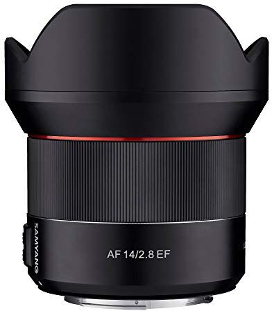 Samyang AF14MM F2.8 EF, Obiettivo con focale fissa con auto focus per fotocamere digitali, colore nero