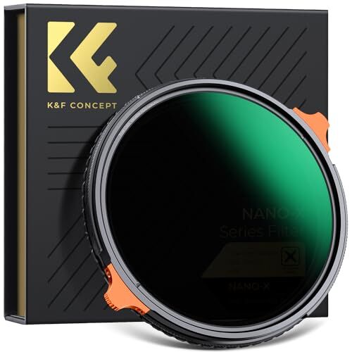 K&F Concept Nano-X Seire True Colour Filtro Variabile ND2-32 (1-5 Stop) & Filtro Polarizzatore Circolare per Obiettivi 49mm, 2 In 1 Filtro Multifunzione CPL & VND 2-32
