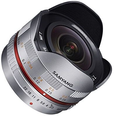 Samyang Obiettivo 7,5mm F/3,5 UMC Fish-Eye MFT per Micro Quattroterzi, Silver