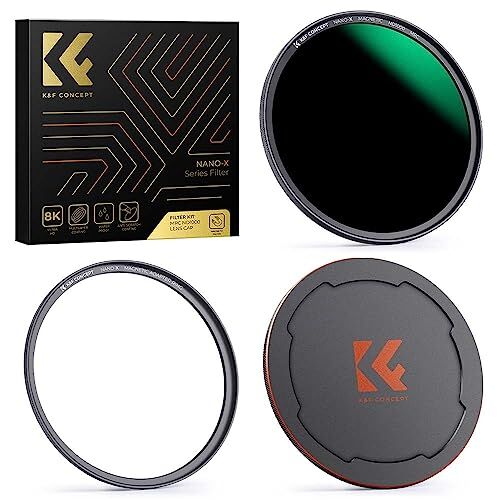 K&F Concept Nano-X Filtro ND1000 (10 stop) per obiettivo da Anelli Adattatori, Tappo Magnetico in Metallo (55mm, magnetica)