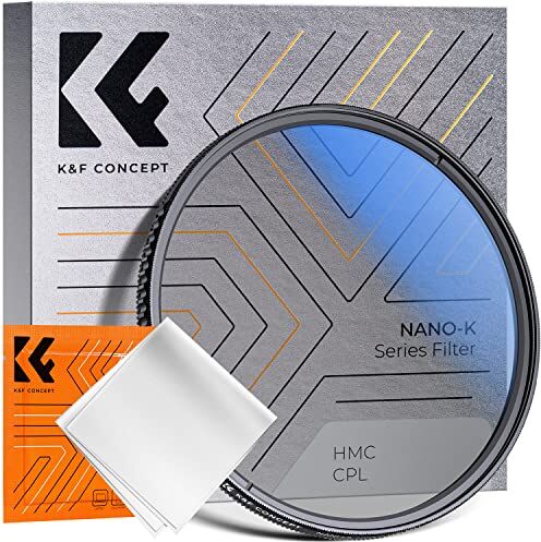 K&F Concept Nano-K Filtro Polarizzatore Circolare CPL in Vetro Ottico con Nano-Rivestimento per Obiettivi 77mm + Un Panno di Pulizia