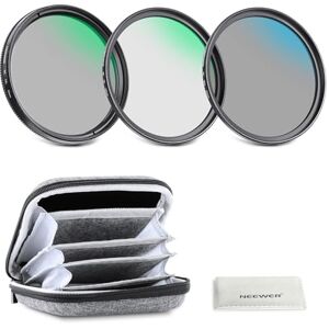 NEEWER Kit di filtri per lenti UV/CPL/ND da 55 mm con custodia rigida, vetro ottico multistrato e telaio in lega di alluminio, UV + polarizzatore circolare (CPL) + filtro a densità neutra (ND4) per NEEWER Kit di filtri per lenti UV/CPL/ND da 55 mm con custodia rigida, vetro ottico multistrato e telaio in lega di alluminio, UV + polarizzatore circolare (CPL) + filtro a densità neutra (ND4) per