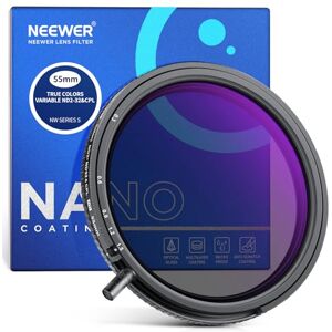 NEEWER 55mm True Colors Filtro ND Variabile ND2-ND32 e CPL, 2 in 1 Filtro Regolabile a Densità Neutra e Polarizzatore Circolare, Telaio in Vetro Ottico HD Multistrato/Alluminio NEEWER 55mm True Colors Filtro ND Variabile ND2-ND32 e CPL, 2 in 1 Filtro Regolabile a Densità Neutra e Polarizzatore Circolare, Telaio in Vetro Ottico HD Multistrato/Alluminio