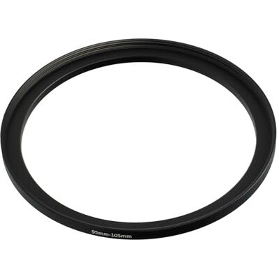 vhbw Adattatore step-up anello da 95 mm a 105 mm per obiettivo fotocamera – adattatore filtro, metallo, nero vhbw Adattatore step-up anello da 95 mm a 105 mm per obiettivo fotocamera – adattatore filtro, metallo, nero