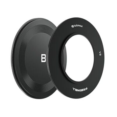 FREEWELL Anello adattatore da 55 mm con tappo posteriore per serie V2 FREEWELL Anello adattatore da 55 mm con tappo posteriore per serie V2