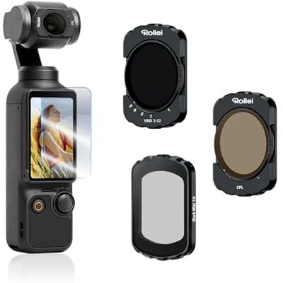 Rollei Filtro per DJI OSMO Pocket 3 & 4, ND 2~32 + CPL + Black Mist 1/4 Rollei Filtro per DJI OSMO Pocket 3 & 4, ND 2~32 + CPL + Black Mist 1/4