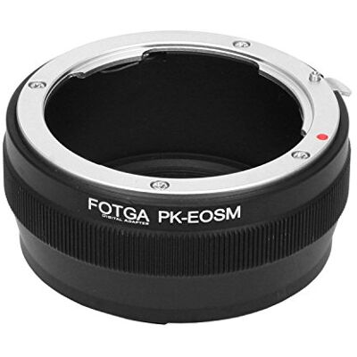 FOTGA Adattatore per obiettivo Pentax PK K a fotocamera mirrorless Canon EOS M EF-M FOTGA Adattatore per obiettivo Pentax PK K a fotocamera mirrorless Canon EOS M EF-M