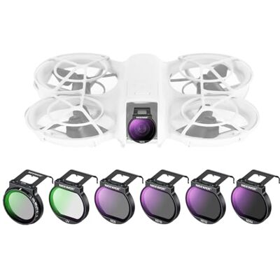 NEEWER Set Filtri ND Compatibile con DJI NEO, 6 Pezzi, ND8/ND16/ND32/ND64/CPL/UV, Accessori per Drone, Filtro Polarizzatore Circolare a Densità Neutra con Vetro Ottico HD Multistrato Sottile, FL-N31 NEEWER Set Filtri ND Compatibile con DJI NEO, 6 Pezzi, ND8/ND16/ND32/ND64/CPL/UV, Accessori per Drone, Filtro Polarizzatore Circolare a Densità Neutra con Vetro Ottico HD Multistrato Sottile, FL-N31