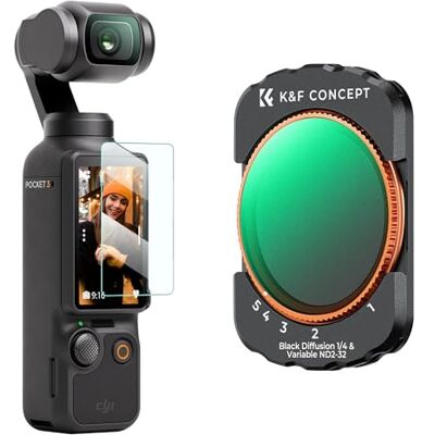 K&F CONCEPT Filtri Magnetici Black-Mist 1/4+ND2-32 per DJI OSMO Pocket 4/3 K&F CONCEPT Filtri Magnetici Black-Mist 1/4+ND2-32 per DJI OSMO Pocket 4/3