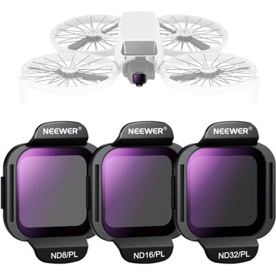 NEEWER Set di Filtri ND/CPL Compatibili con DJI Flip/Lito X1 Drone, 3pz, ND8/PL ND16/PL ND32/PL, Accessori Drone, Filtro ND Polarizzatore a Densità Neutra in Vetro Ottico HD Multistrato, FL-N37 NEEWER Set di Filtri ND/CPL Compatibili con DJI Flip/Lito X1 Drone, 3pz, ND8/PL ND16/PL ND32/PL, Accessori Drone, Filtro ND Polarizzatore a Densità Neutra in Vetro Ottico HD Multistrato, FL-N37