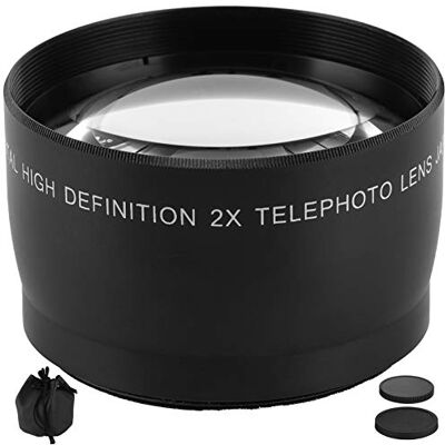 VBESTLIFE Teleobiettivo da 55 mm 2X con Vetro Ottico per Obiettivo della Fotocamera con Diametro del Filtro di 55 mm / 2,2 Pollici e Compatibile con Filtro da 62 mm / 2,4 Pollici VBESTLIFE Teleobiettivo da 55 mm 2X con Vetro Ottico per Obiettivo della Fotocamera con Diametro del Filtro di 55 mm / 2,2 Pollici e Compatibile con Filtro da 62 mm / 2,4 Pollici