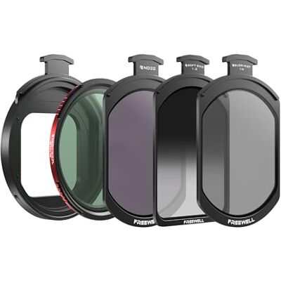 FREEWELL Filtro magnetico ibrido Pro da 1-10 stop variabile ND/CPL con ND32 sfumatura morbida 1.2, foschia luminosa nera, compatibile con custodia per iPhone FREEWELL Filtro magnetico ibrido Pro da 1-10 stop variabile ND/CPL con ND32 sfumatura morbida 1.2, foschia luminosa nera, compatibile con custodia per iPhone
