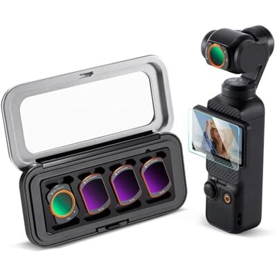 K&F CONCEPT FD161 Set di Filtri Compatibile con DJI OSMO Pocket 3/4, Flitri CPL ND16 ND64 ND256 Magnetici, Accessori per Osmo Pocket 3/4 (Telaio in Alluminio) K&F CONCEPT FD161 Set di Filtri Compatibile con DJI OSMO Pocket 3/4, Flitri CPL ND16 ND64 ND256 Magnetici, Accessori per Osmo Pocket 3/4 (Telaio in Alluminio)