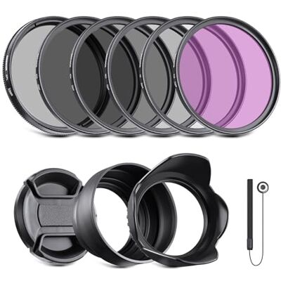 Kit filtri ND 55mm NEEWER - UV, CPL, FLD, ND2/4/8 - Accessori per obiettivo Kit filtri ND 55mm NEEWER - UV, CPL, FLD, ND2/4/8 - Accessori per obiettivo
