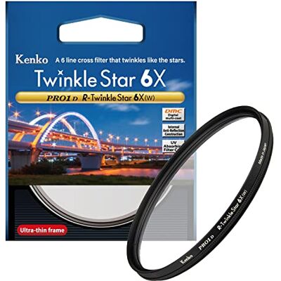 Kenko Filtri a effetto incrociato TWINKLE STAR 6X 58mm, Effetto incrociato a 6 linee,Per fotografare le luci della città e le scene notturne, 517864 Kenko Filtri a effetto incrociato TWINKLE STAR 6X 58mm, Effetto incrociato a 6 linee,Per fotografare le luci della città e le scene notturne, 517864