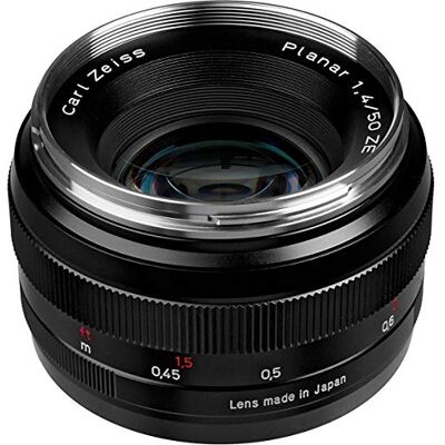 Zeiss Classic Planar ZE T* 50mm f/1.4 Standard Obiettivo per Canon EF-Mount SLR DSLR Fotocamere, Nero Zeiss Classic Planar ZE T* 50mm f/1.4 Standard Obiettivo per Canon EF-Mount SLR DSLR Fotocamere, Nero