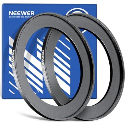 NEEWER 58-82mm Anello Adattatore Step Up (2pz) + Panno da Pulizia, Adattatore ad Anello per Filtro Obiettivo Ultra Sottile in Lega di Alluminio per Lente Fotocamera da 58mm per Usare il Filtro da 82mm NEEWER 58-82mm Anello Adattatore Step Up (2pz) + Panno da Pulizia, Adattatore ad Anello per Filtro Obiettivo Ultra Sottile in Lega di Alluminio per Lente Fotocamera da 58mm per Usare il Filtro da 82mm
