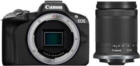 Canon EOS R50 APS-C Mirrorless + RF-S 18-150 f/3,5-6,3 (24,2 Mp,- Fino a 15fps, DIGIC X, Video 4K UHD Fino 30p, Dual Pixel CMOS Auto Focus II, Display Touch Orientabile 7,5 cm, Wi-Fi, BT, 328 gr)