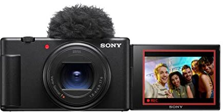 Sony Vlog camera ZV-1 II di   Fotocamera digitale (schermo orientabile per il vlogging, obiettivo con zoom grandangolare, video 4K, microfono multidirezionale)