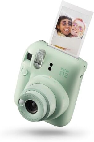 Fujifilm instax mini 12 Mint Green Macchina Fotografica Istantanea, Specchietto Selfie e Modalità Close Up, Esposizione Automatica, Design Pop, Dimensioni Stampa 86 mm x 54 mm