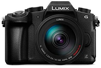 Panasonic Lumix DMC-G80HA Telecamera EVIL da 16 MP con schermo da 3", stabilizzatore ottico a 5 assi, mirino OLED, RAW, Wifi, 4K, kit con obiettivo Lumix Vario 14-140 mm/F3.5-5.6 II, colore: Nero