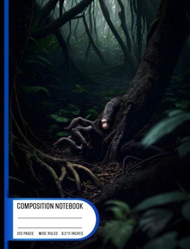 Shah, Sulayman Composition Notebook College Ruled: Dark Jungle with Scary Atmosphere, Eerie Ghosts, Dry Trees, Canon Eos 2000D APS-C DSLR Camera with EE-S18 55mm ... 4K Quality, Size 8.5x11 Inches, 120 Pages