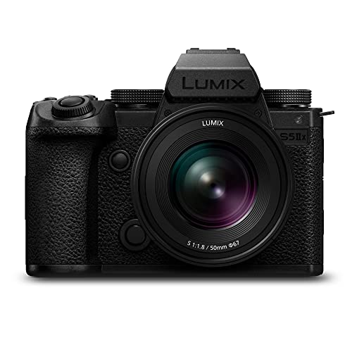 Panasonic LUMIX DC-S5M2XCE Fotocamera Mirrorless Full Frame con Obiettivo LUMIX S 50mm F1.8, Registrazione 4K 60P e 6K 30P Illimitata, Flip Screen, Wi-Fi, Phase Hybrid AF, Batteria DMW-BLK22, Nero