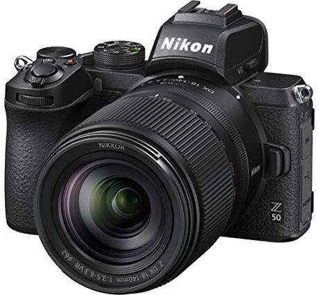 Nikon Z50 + Z DX 18-140 VR + Lexar SD 64 GB Fotocamera Mirrorless, CMOS DX da 20.9 MP, Sistema Hybrid-AF, Mirino Elettronico (EVF), LCD 3.2" Touch, Video 4K, Nero [Nital Card: 4 Anni di Garanzia]