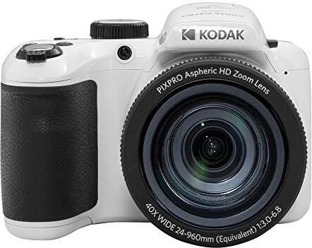 Kodak PIXPRO Astro Zoom AZ405-WH 20MP Fotocamera digitale con zoom ottico 40X 24mm grandangolare 1080P Full HD video e LCD da 3" (bianco)