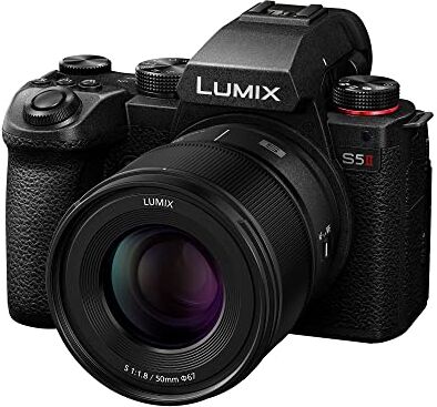 Panasonic LUMIX DC-S5 II, Corpo Macchina Mirrorless Full Frame con 50mm F1.8 Lenti, Registrazione Video 4K 60P e 6k 30P Illimitata, Schermo Ribaltabile, Wi-Fi, AF Ibrido di Fase, IS Attivo, Nero