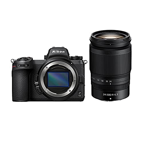 Nikon Z6II +24/200 f/4-6.3 VR Fotocamera Mirrorless Full Frame, CMOS FX da 24.5 MP, 273 Punti AF, Mirino OLED da 3.690k Punti Quad VGA, 4K, LCD 3.2", Nero, [Nital Card: 4 Anni di Garanzia]