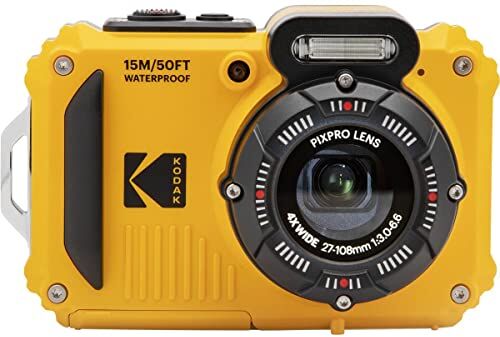 Kodak Pixpro WPZ2 Fotocamera Digitale compatta, 16 MPixel, Impermeabile e Antiurto, Colore: Giallo/Giallo