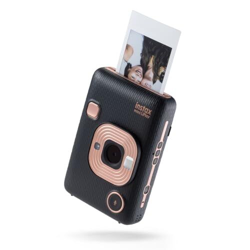 Fujifilm instax mini LiPlay Elegant Black Fotocamera Ibrida Istantanea e Digitale, Registra 10” di Audio sulla Foto con la Funzione “Sound”, Remote Shooting e Bluetooth, Foto formato 62 x 46 mm