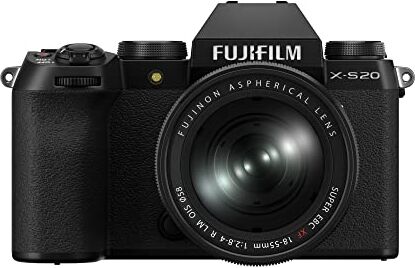 Fujifilm X-S20 Fotocamera Digitale Mirrorless 26MP, Kit XF18-55mmF2.8-4, Sensore CMOS X-Trans 4 APS-C, X-Processor 5, IBIS, Filmati 6.2K 30p, Mirino EVF, Schermo LCD 3" Vouch vari-angle, Nero