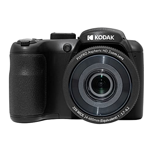 Kodak PIXPRO Astro Zoom AZ255-BK Fotocamera digitale da 16 MP con zoom ottico 25X 24mm grandangolare 1080P video Full HD e LCD da 3" (nero)