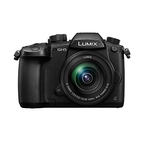 Panasonic Lumix GH5M Fotocamera ibrida Expert + obiettivo Lumix 12-60 mm (sensore 4/3 20 MP, doppia stabilità, mirino OLED, 4K60p/C4K24p 4:2:2 10 bit, Tropicalizzato), colore: Nero