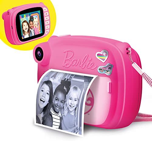 Liscianigiochi Lisciani Giochi- Barbie Print Cam Hi-Tech, Bambini Da 4 Anni, Fotocamera Istantanea, Stampa Subito Le Tue Foto, Funzione Video E Selfie, Multicolore, , ‎38.8 x 28.5 x 5.7 cm, 300 grammi